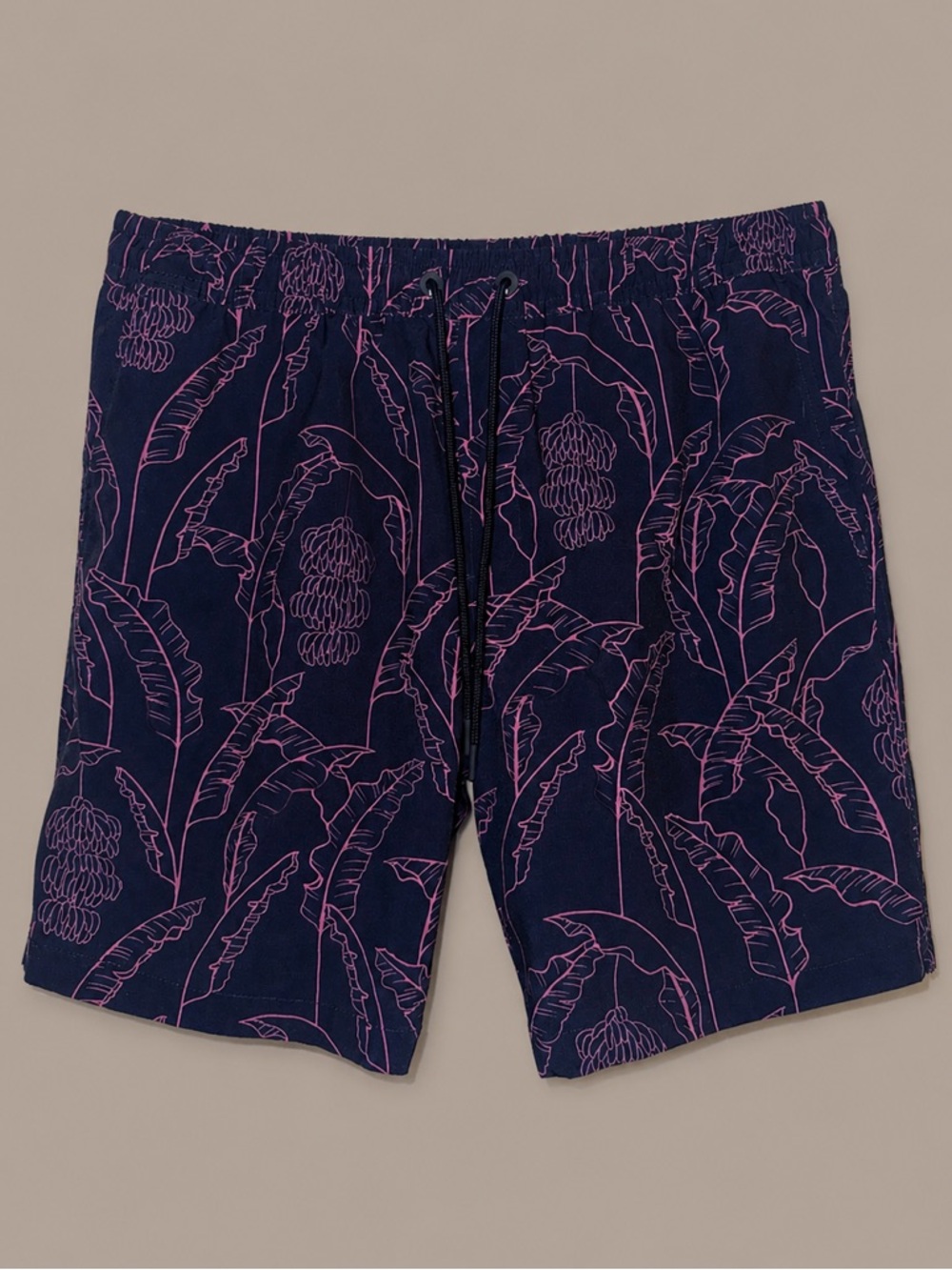 Hurley Men’s Swim Trunks Navy Pink Tropical Print Board Shorts Size S